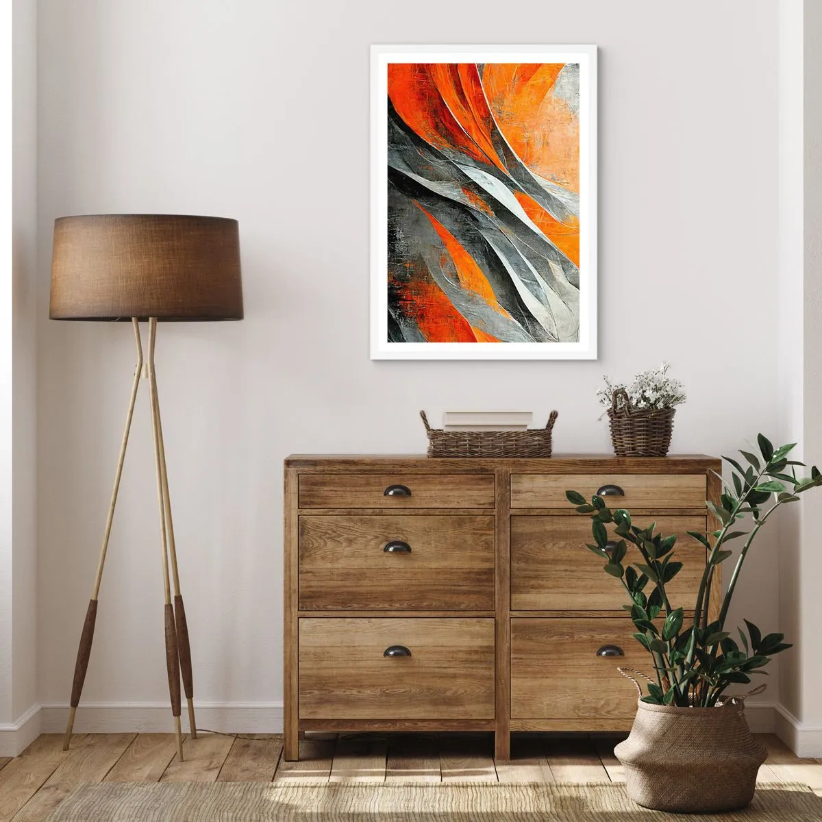 Plakát v bílém rámu - Žár a chlad - 40x50 cm