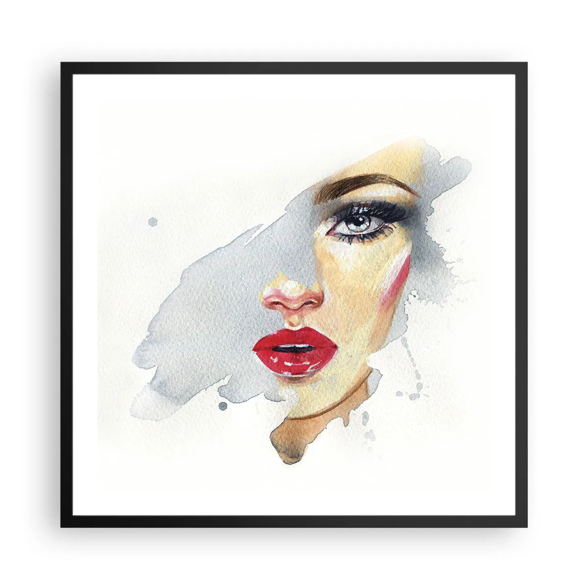 Plakát v černém rámu - Odraz v kapce vody - 60x60 cm