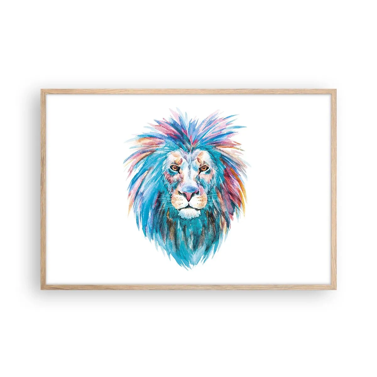 Plakát v rámu světlý dub - Elektrizující aura - 91x61 cm