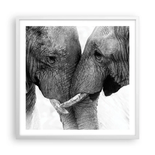 Plakát v bílém rámu - Upřímné vyznání - 60x60 cm