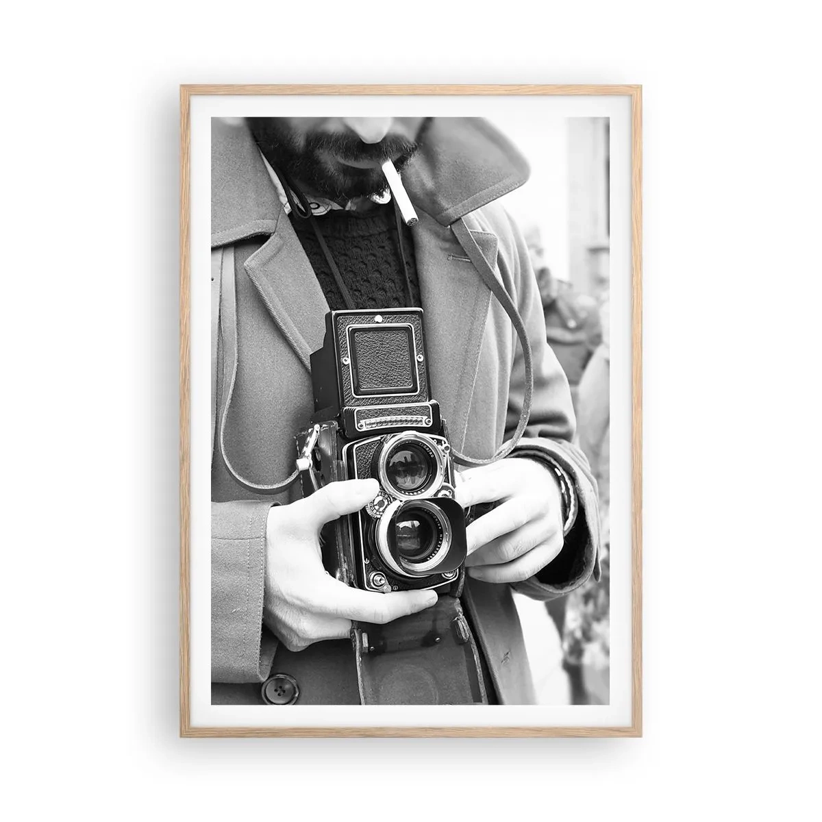 Plakát v rámu světlý dub - V retro stylu - 70x100 cm