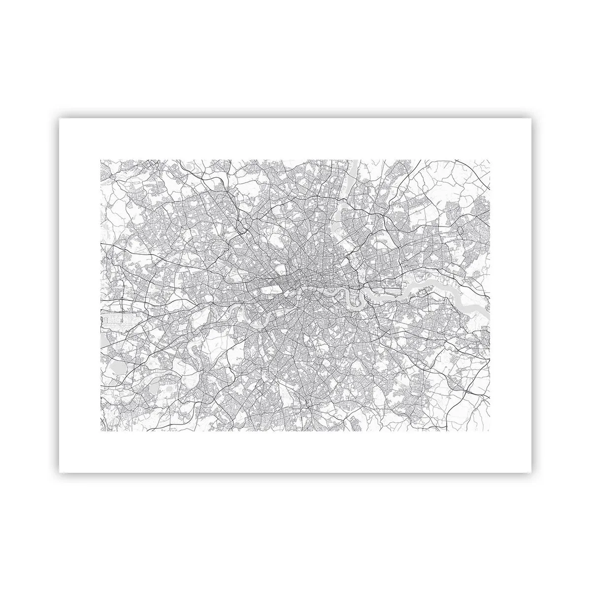Plakát - Mapa londýnského labyrintu - 40x30 cm