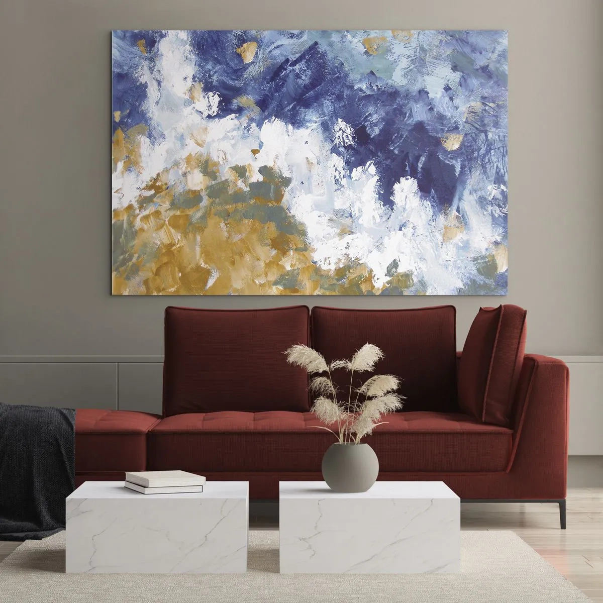 Obraz na skle - Tanec živlů - 70x50 cm