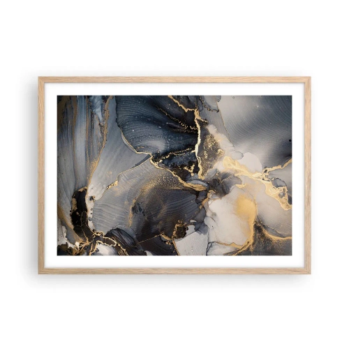 Plakát v rámu světlý dub - Život kamene - 70x50 cm