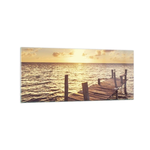 Obraz na skle - Zlatá země laskavosti - 120x50 cm
