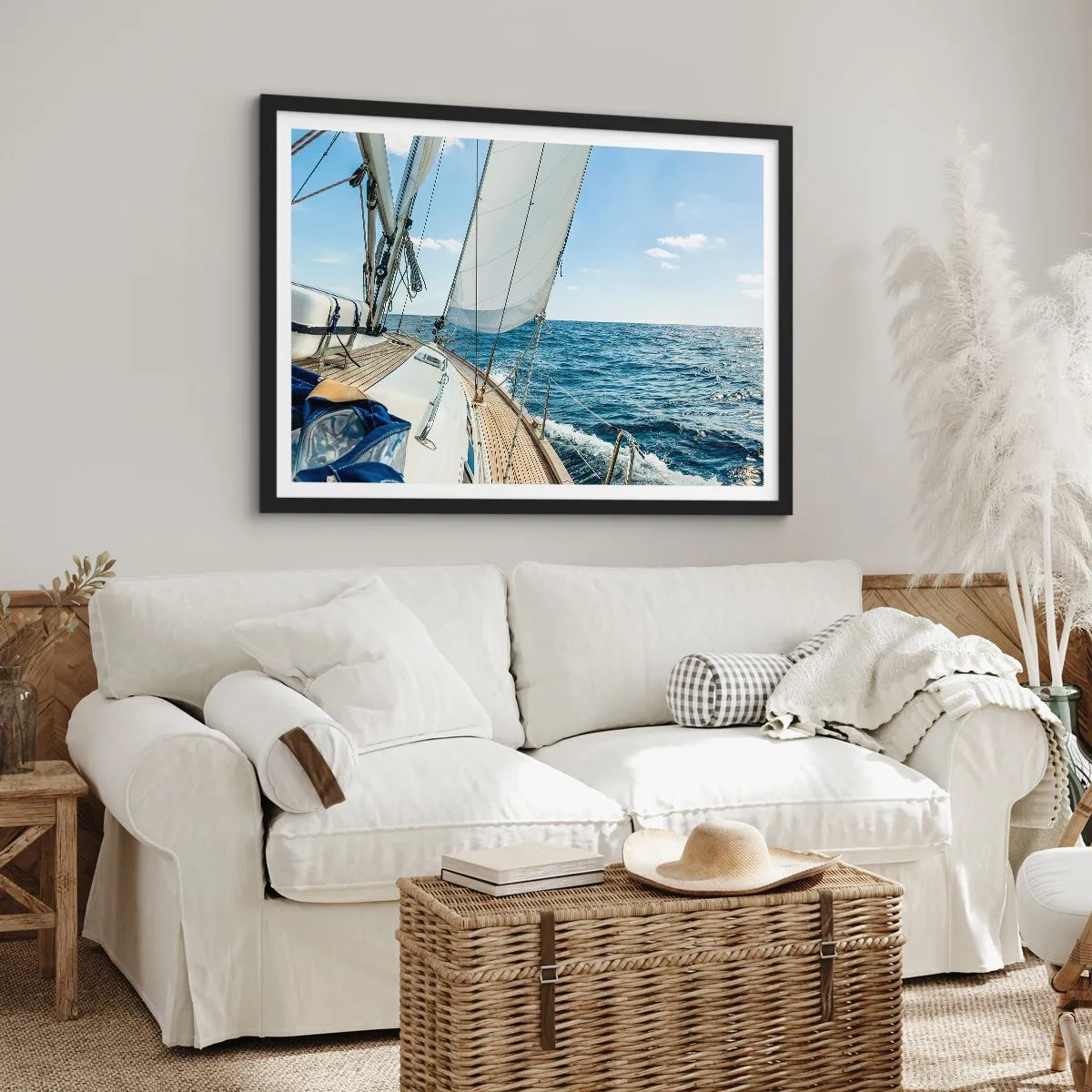 Plakát v černém rámu - Ahoj, dobrodružství - 70x50 cm