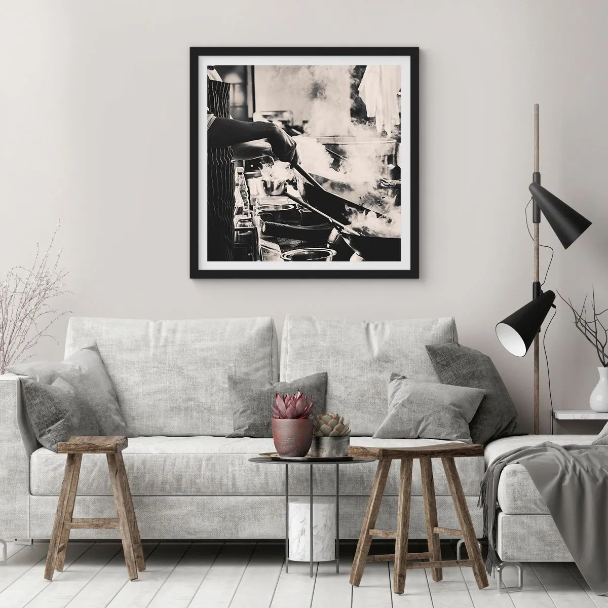 Plakát v černém rámu - Alchymie chutí - 50x50 cm