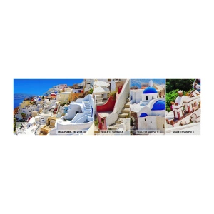 Vzor Fototapety Premium Canvas - Sen o řeckém létě - Architektura, Krajina, Santorini - 100x30 cm
