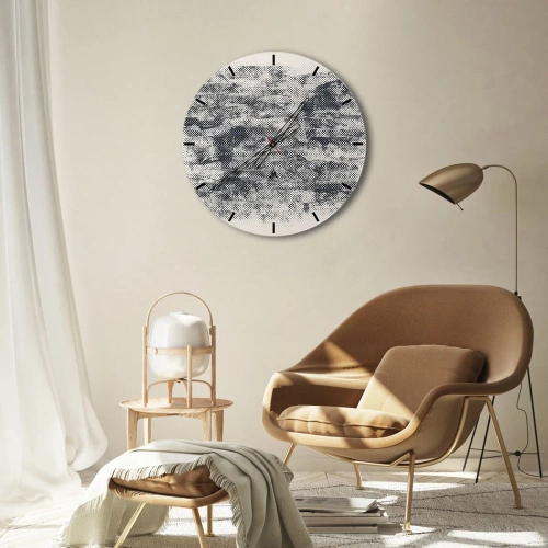 Nástěnné hodiny - Mlžná kompozice - 40x40 cm