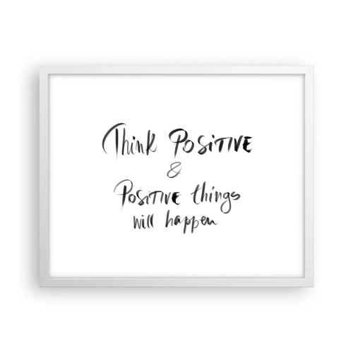 Plakát v bílém rámu - Jak žít? - 50x40 cm