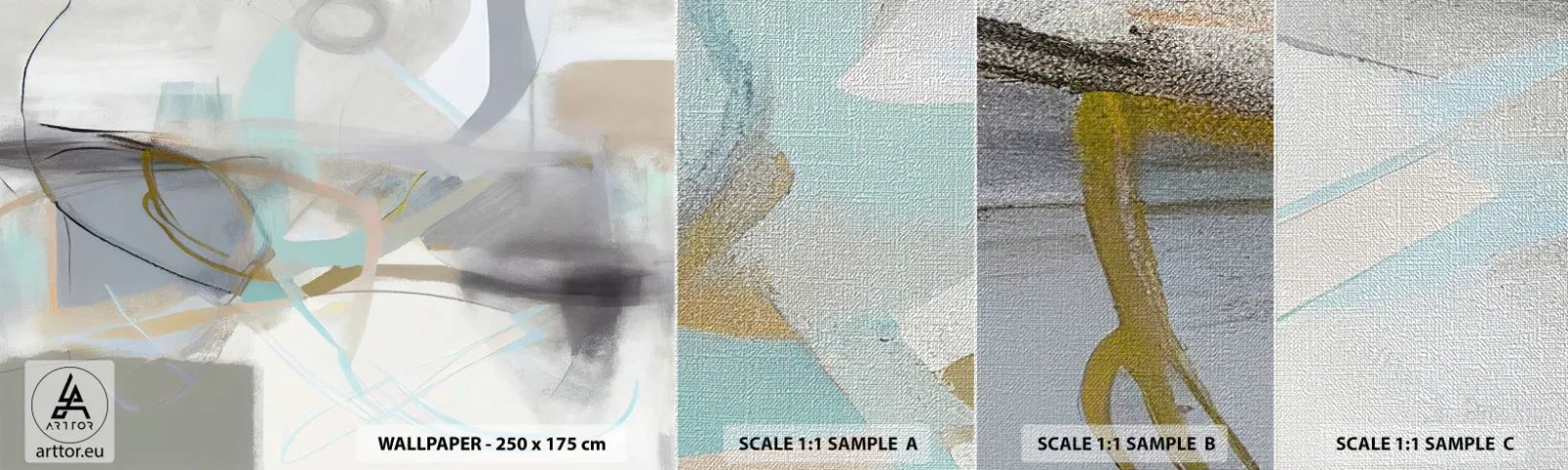 Vzor Fototapety Premium Canvas - Mlhavá abstrakce - Abstrakce, Kus, Jasný - 100x30 cm