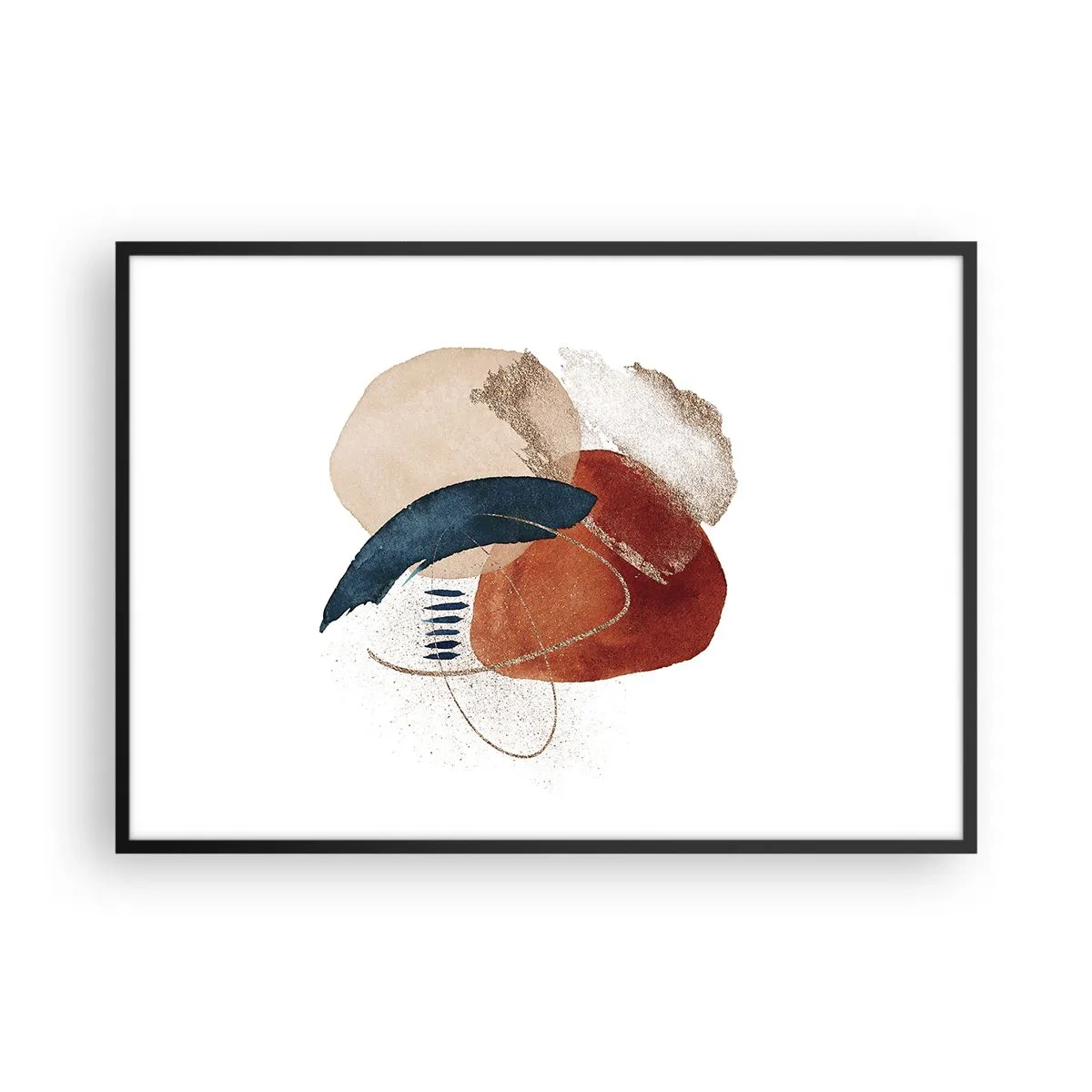Plakát v černém rámu - Oválná kompozice - 100x70 cm