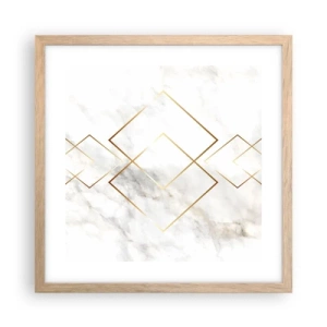 Plakát v rámu světlý dub - Pohled na nekonečno - 40x40 cm