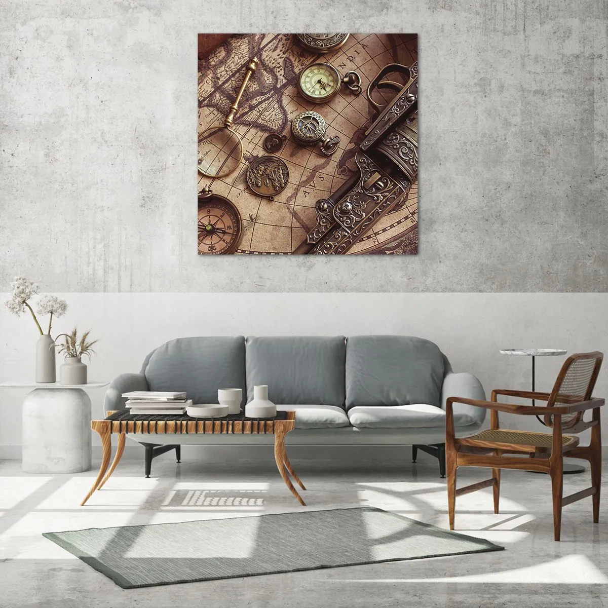 Obraz na skle - Dobrodružství volá - 70x70 cm