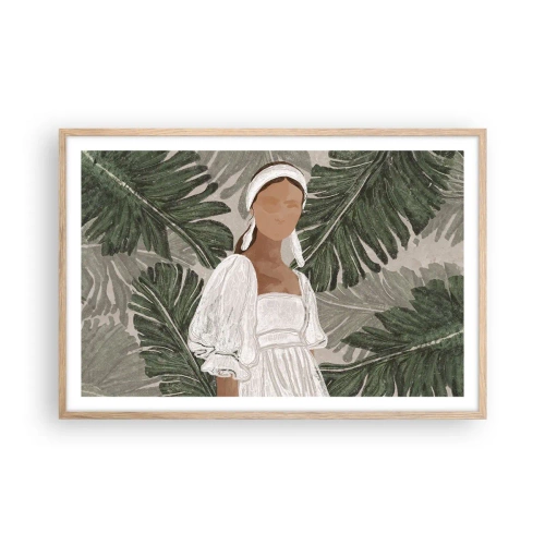 Plakát v rámu světlý dub - Exotický portrét - 91x61 cm