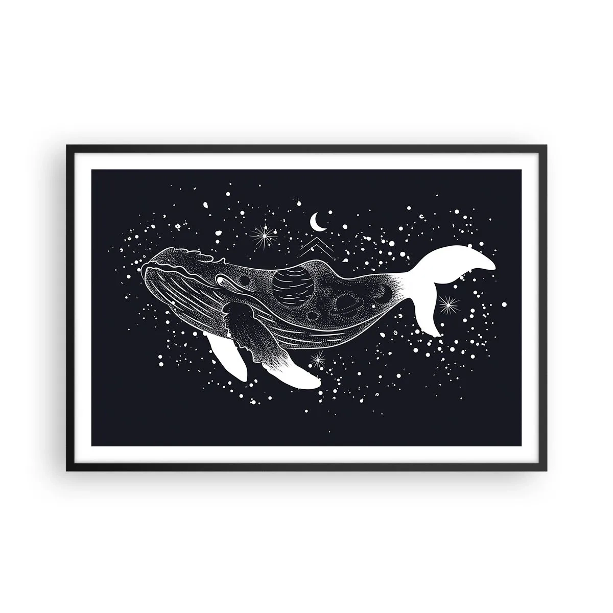 Plakát v černém rámu - V oceánu vesmíru - 91x61 cm