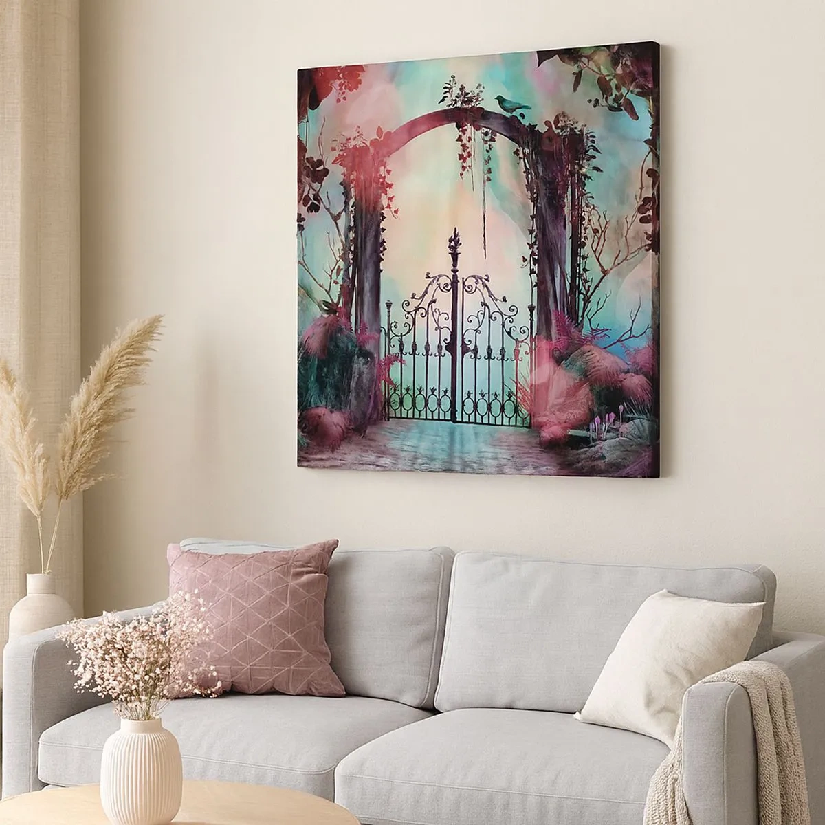 Obraz na plátně - Tajná zahrada - 30x30 cm