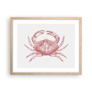 Plakát v rámu světlý dub - Krab nad kraby - 50x40 cm