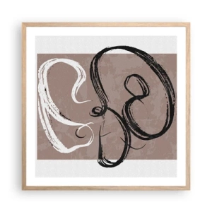 Plakát v rámu světlý dub - Kompozice – hledání úplnosti - 60x60 cm