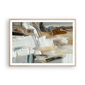 Plakát v rámu světlý dub - Barevné nahromadění - 100x70 cm