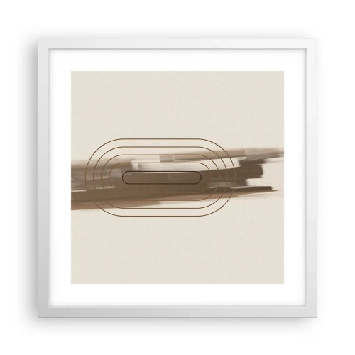 Plakát v bílém rámu - Závan šedi - 40x40 cm