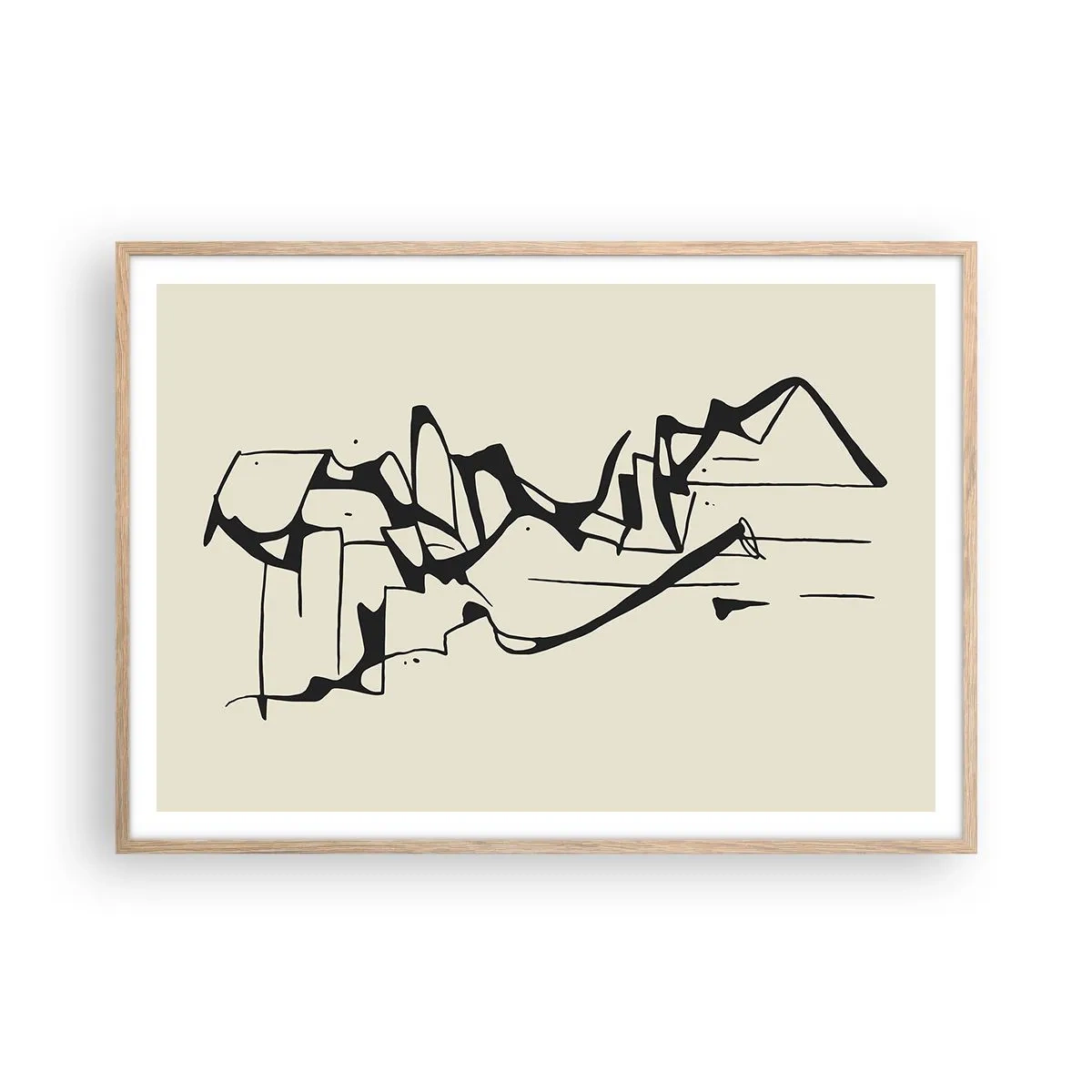 Plakát v rámu světlý dub - Možná krajina - 100x70 cm