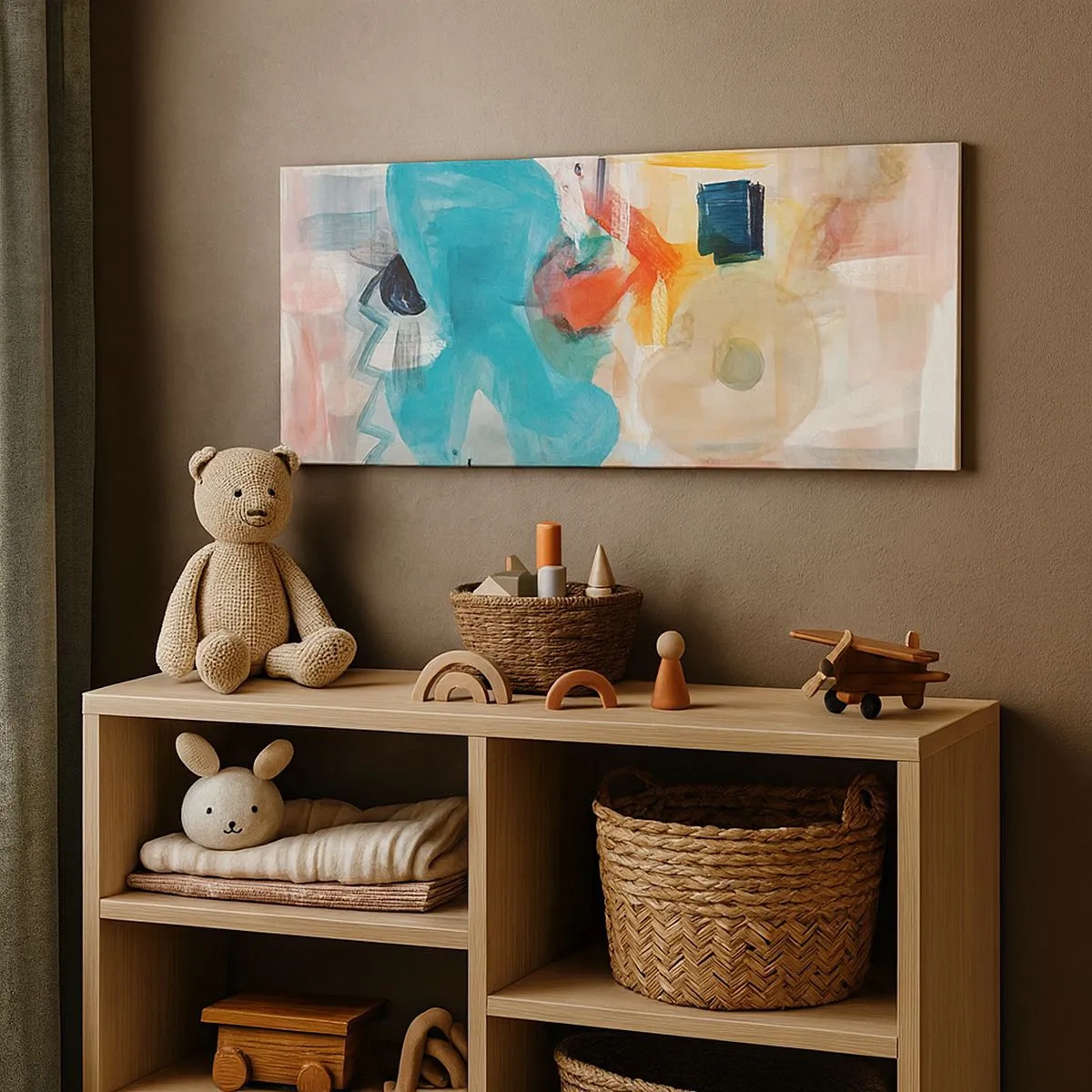 Obraz na plátně - Barevná hra - 100x40 cm