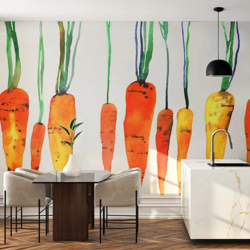 Fototapeta Premium Sand - Krása obyčejnosti - Gastronomie, Mrkev, Grafika - 200x140 cm