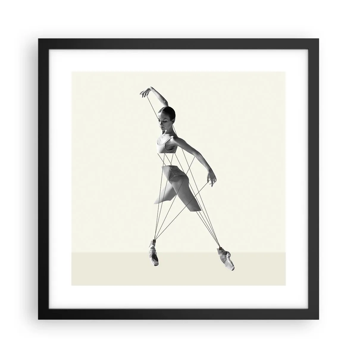 Plakát v černém rámu - V divadle světa - 40x40 cm