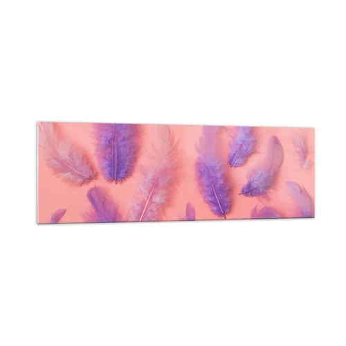 Obraz na skle - Liliový pták touhy - 160x50 cm