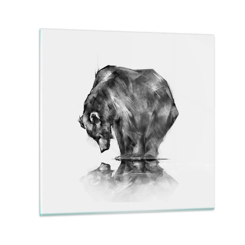 Obraz na skle - Je příjemné se sekat s někým blízkým - 30x30 cm