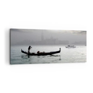 Obraz na plátně - Pohádkové město z vody a mlhy - 100x40 cm