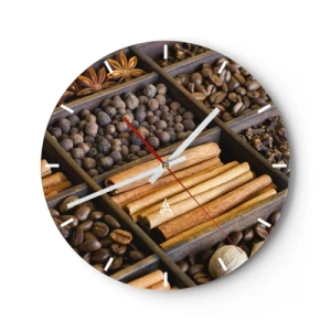 Nástěnné hodiny - Pokladnice vůní - 40x40 cm