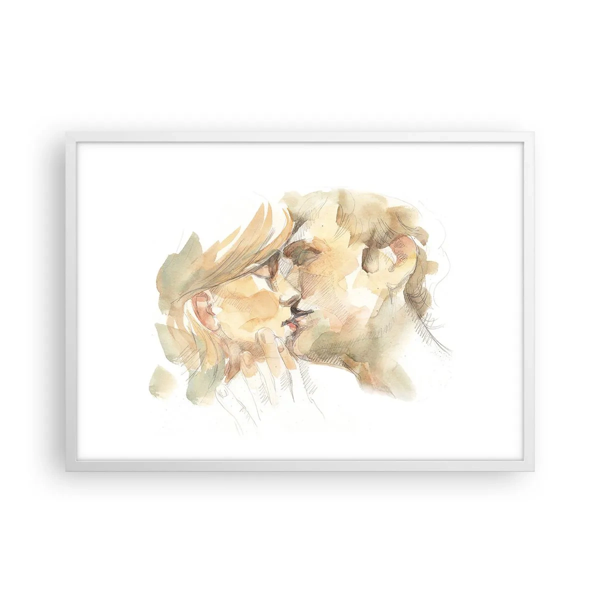 Plakát v bílém rámu - Nalezena polovina? - 70x50 cm