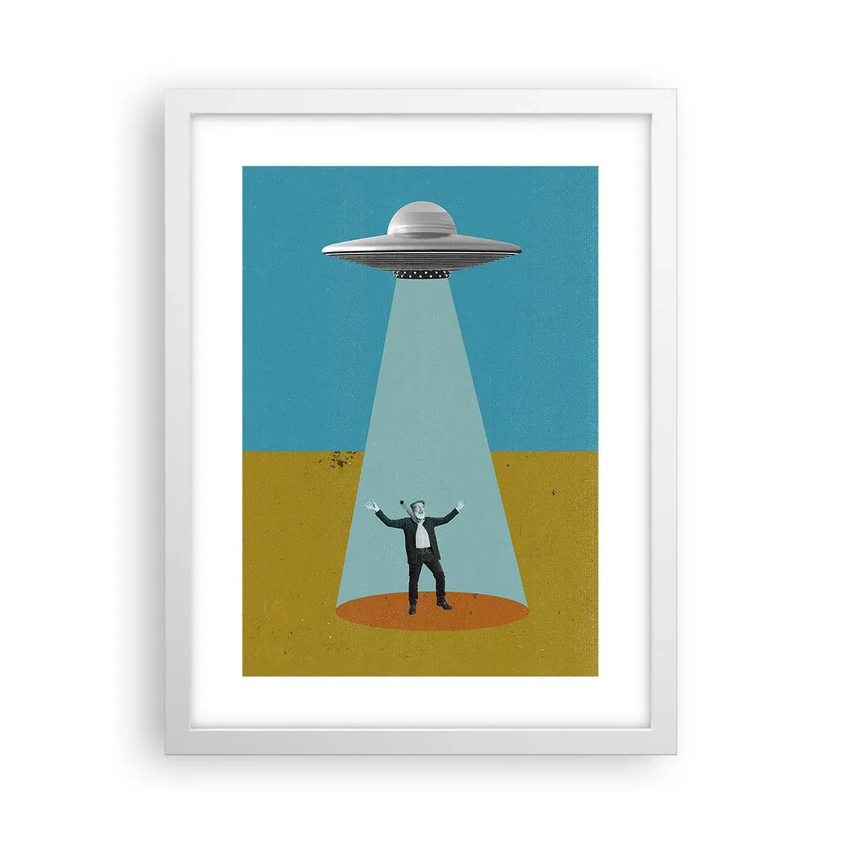 Plakát v bílém rámu - Blízké setkání - 30x40 cm