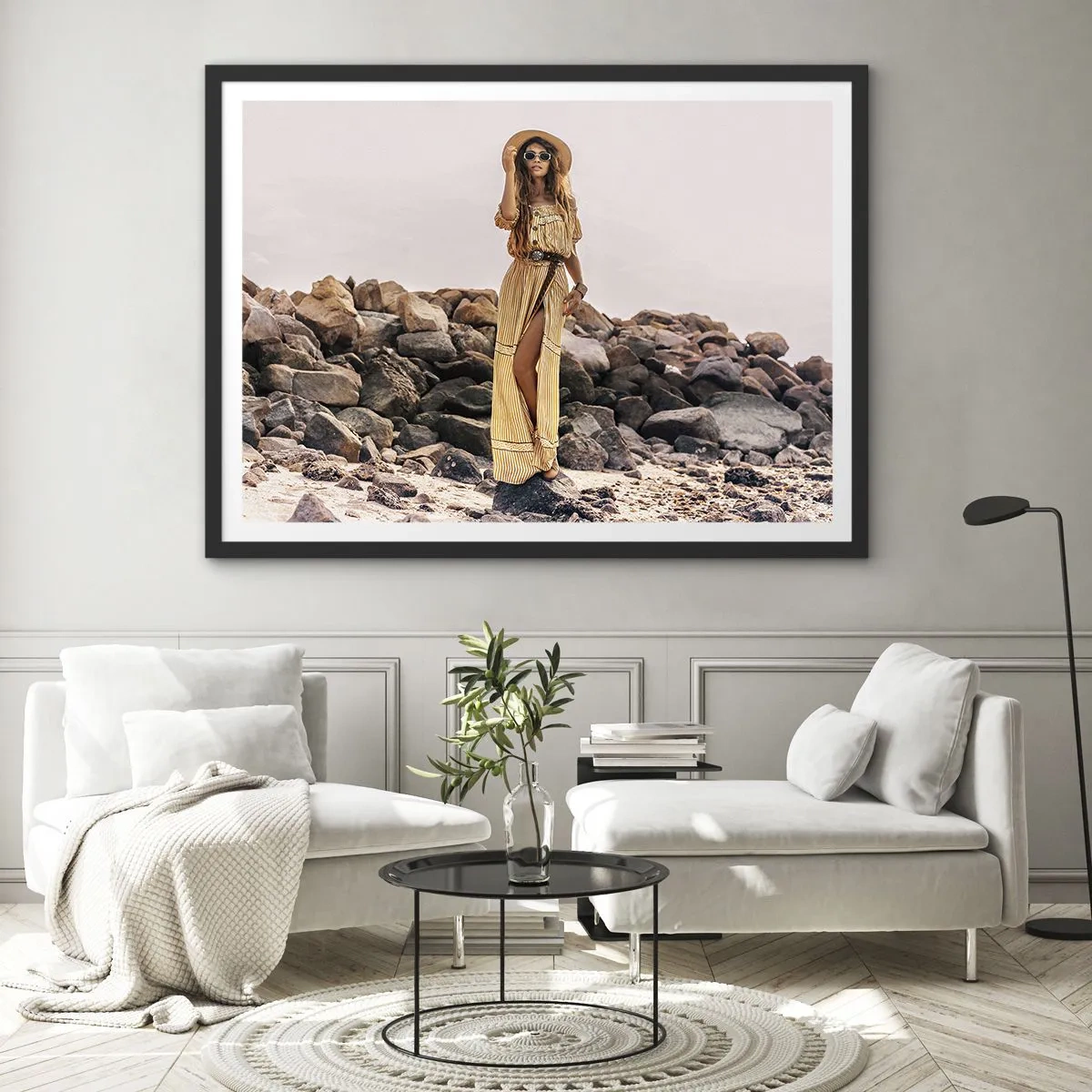 Plakát v černém rámu - Kouzlo kamenů - 70x50 cm