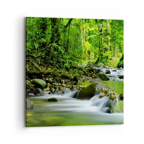 Obraz na plátně - Plout mořem zeleně - 70x70 cm
