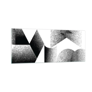 Obraz na skle - Úhly a ovály - 100x40 cm