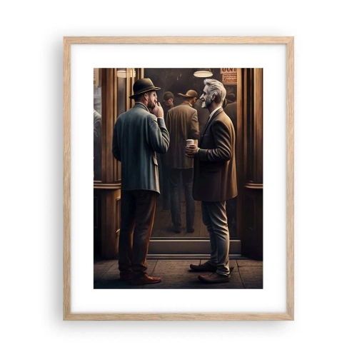 Plakát v rámu světlý dub - Dobrá chvíle dne - 40x50 cm