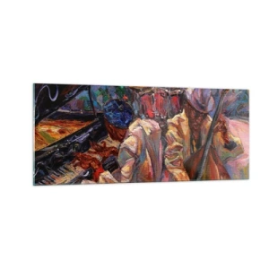 Obraz na skle - V jednom rytmu - 100x40 cm