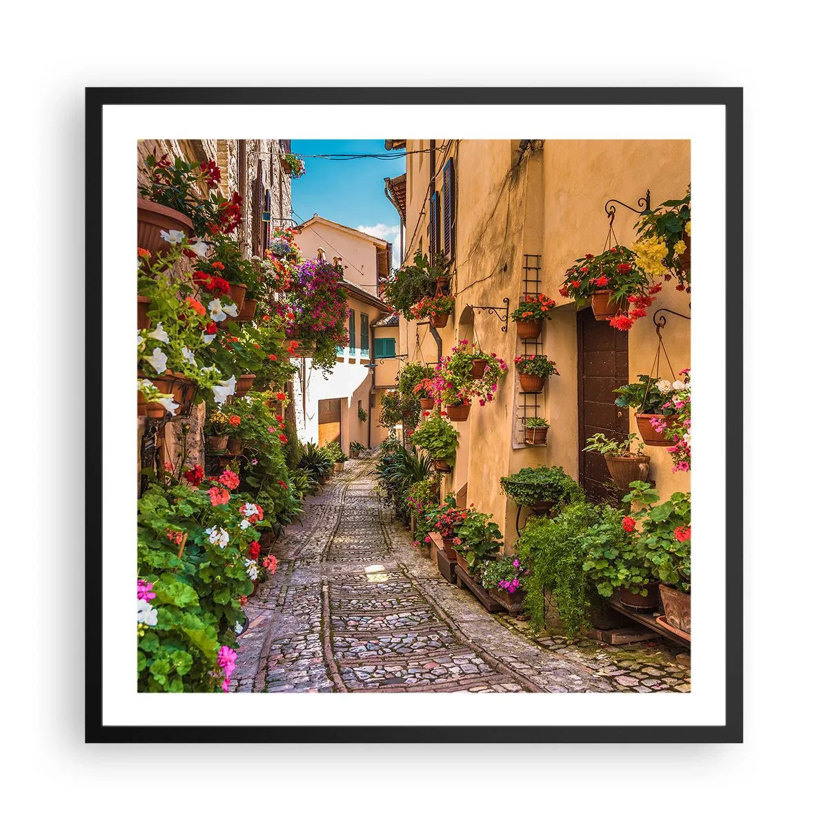Plakát v černém rámu - Italské zákoutí - 60x60 cm