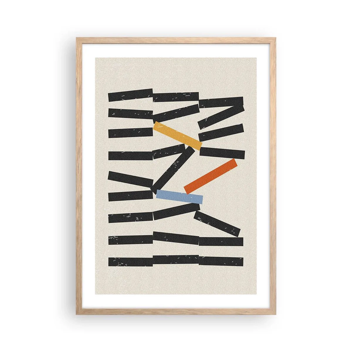 Plakát v rámu světlý dub - Domino – kompozice - 50x70 cm