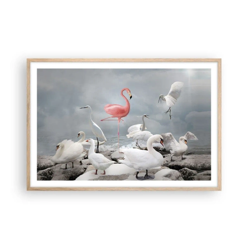 Plakát v rámu světlý dub - Kde jsem se tu vzal? - 91x61 cm
