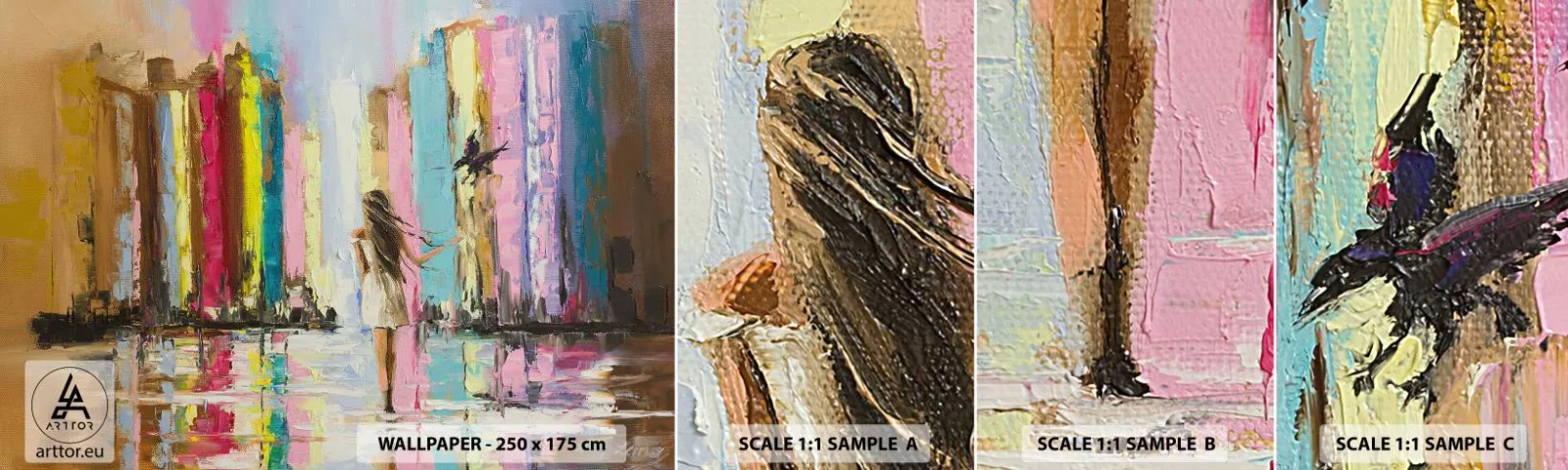 Fototapeta Vzorek Standard Eco - Pojď se mnou - Abstrakce, Dívka, Žena - 100x30 cm