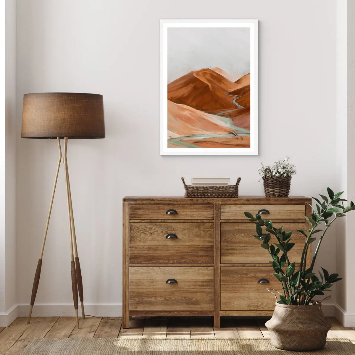 Plakát v bílém rámu - K prameni - 40x50 cm