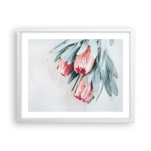 Plakát v bílém rámu - Zahanbené svou vlastní krásou - 50x40 cm