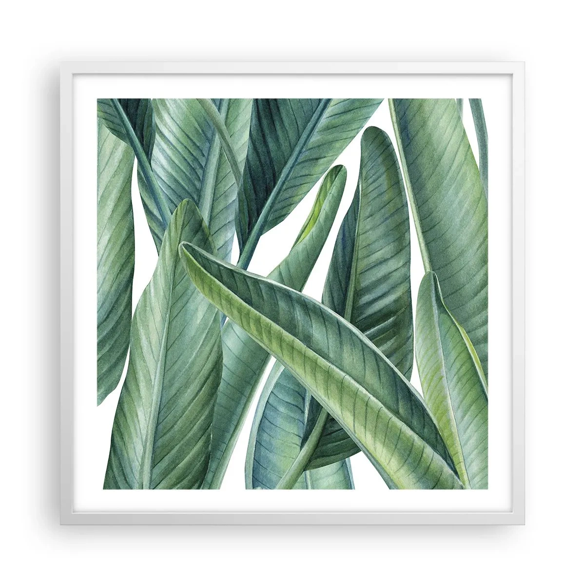 Plakát v bílém rámu - Prostě zelená - 60x60 cm