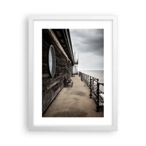 Plakát v bílém rámu - Čas, který se zastavil - 30x40 cm