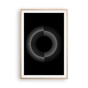 Plakát v rámu světlý dub - Černé slunce - 61x91 cm