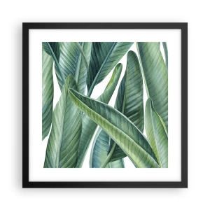 Plakát v černém rámu - Prostě zelená - 40x40 cm